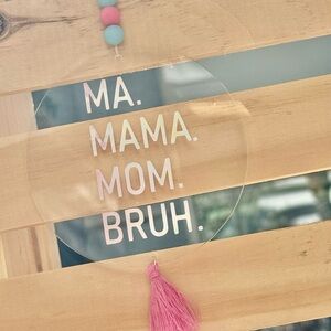 Ma mama mom bruh car charm, car accessories, review mirror hanger, Mother’s Day